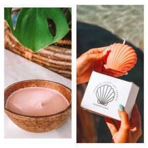 Natural Coconut Candle & Punk Shell Coconut Candle.